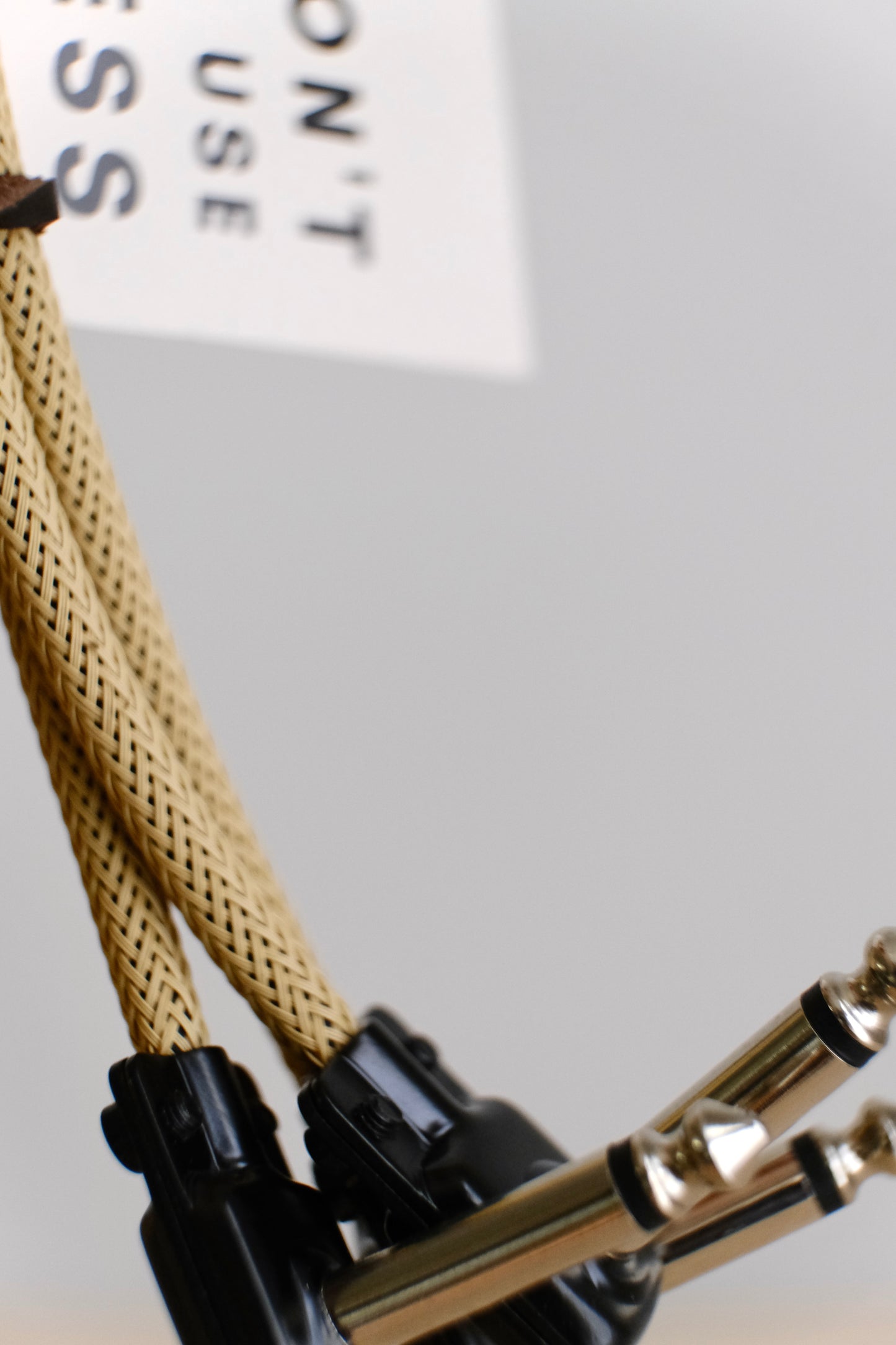 Caulfield Cables 6in Patch Cables (3pack) / Vanilla Sands w/ Black Plugs