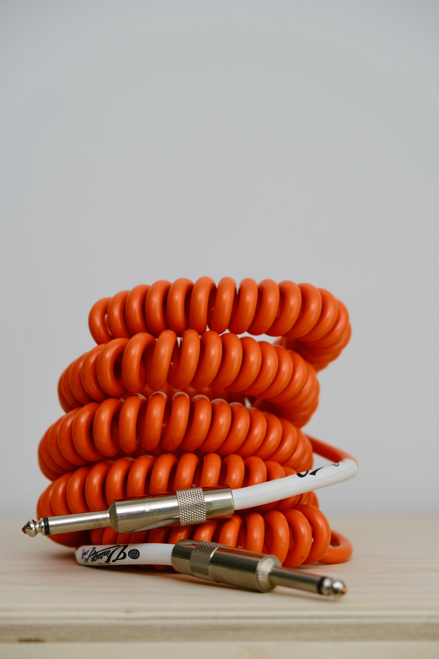 Voltage Cable Co. Vintage Coil Instrument Cable 25' - Orange Straight to Straight Plugs