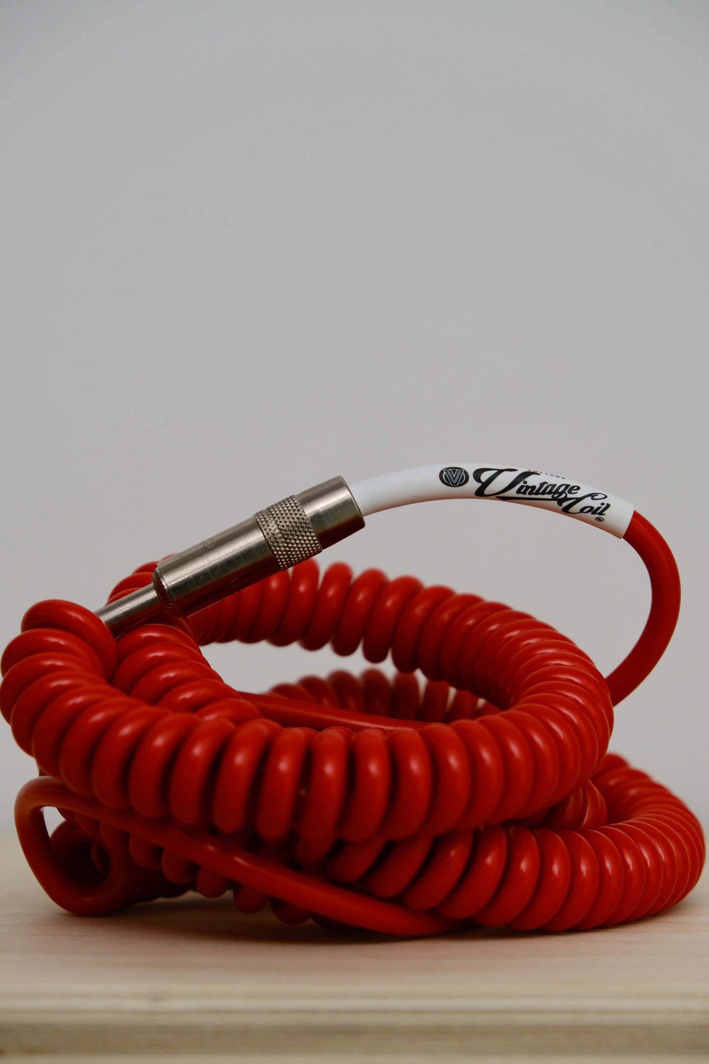 Voltage Cable Co. Vintage Coil Instrument Cable 25' - Red Straight to Straight Plugs