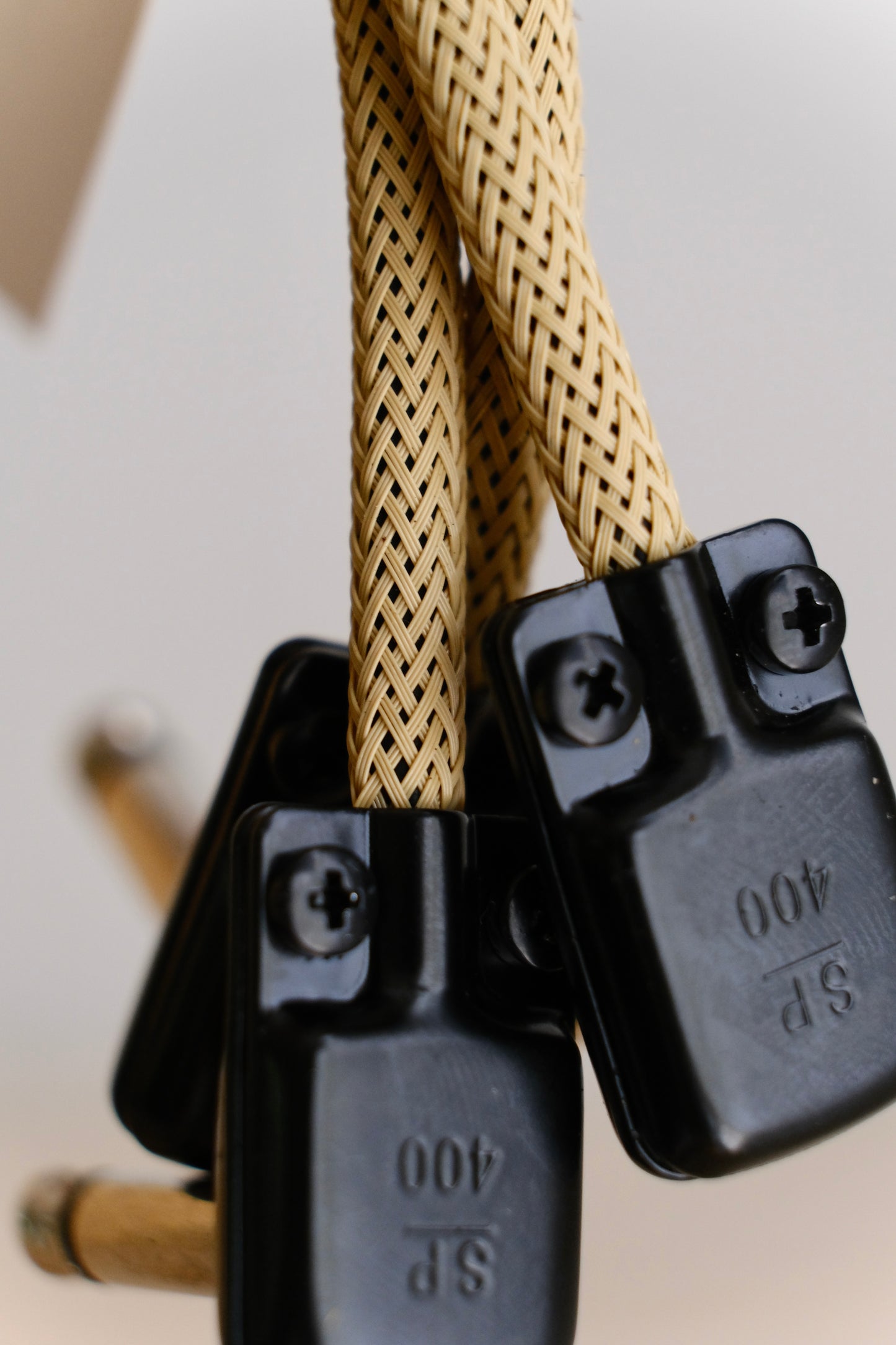 Caulfield Cables 6in Patch Cables (3pack) / Vanilla Sands w/ Black Plugs