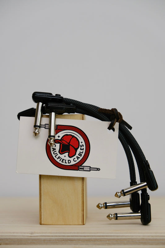 Caulfield Cables 6in Patch Cables (3pack) / Black w/ Black Plugs