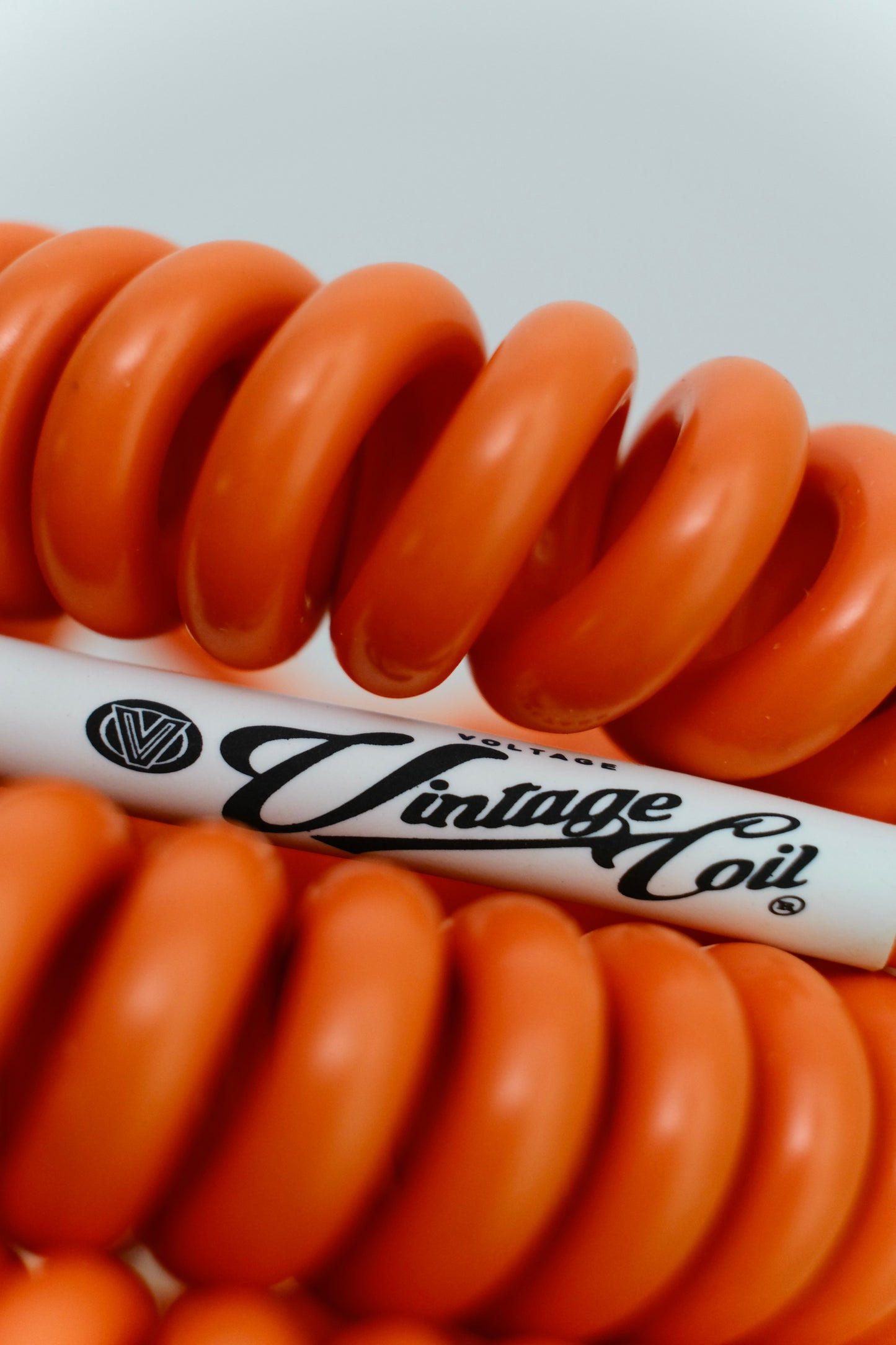 Voltage Cable Co. Vintage Coil Instrument Cable 25' - Orange Straight to Straight Plugs