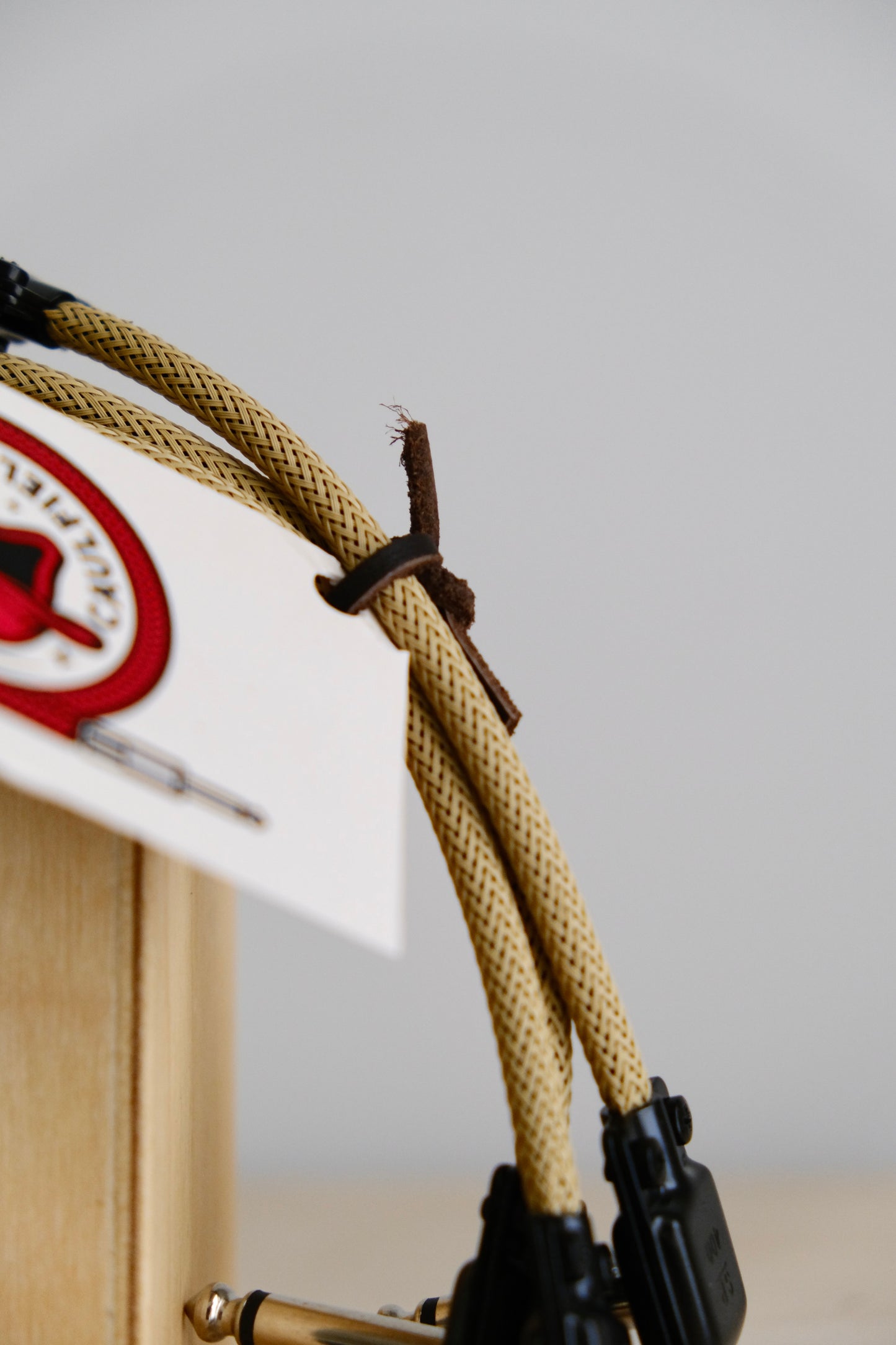 Caulfield Cables 6in Patch Cables (3pack) / Vanilla Sands w/ Black Plugs