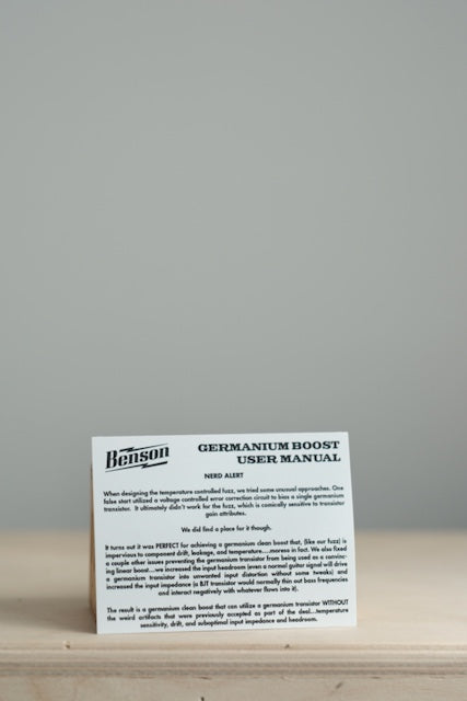 Benson Amps Germanium Boost