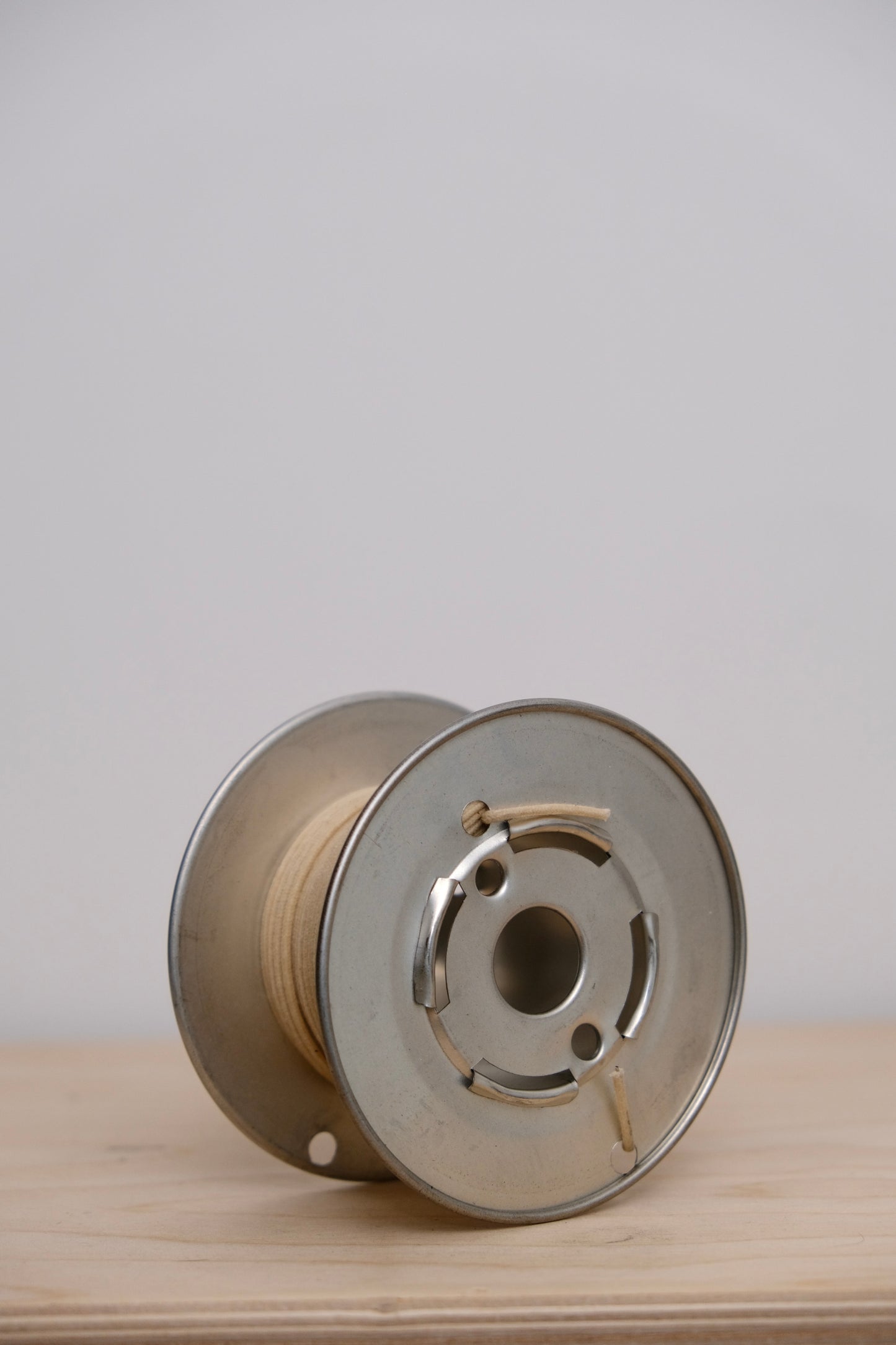 Vintage Style Solid Core Cloth Pushback Wire 50 ft. White