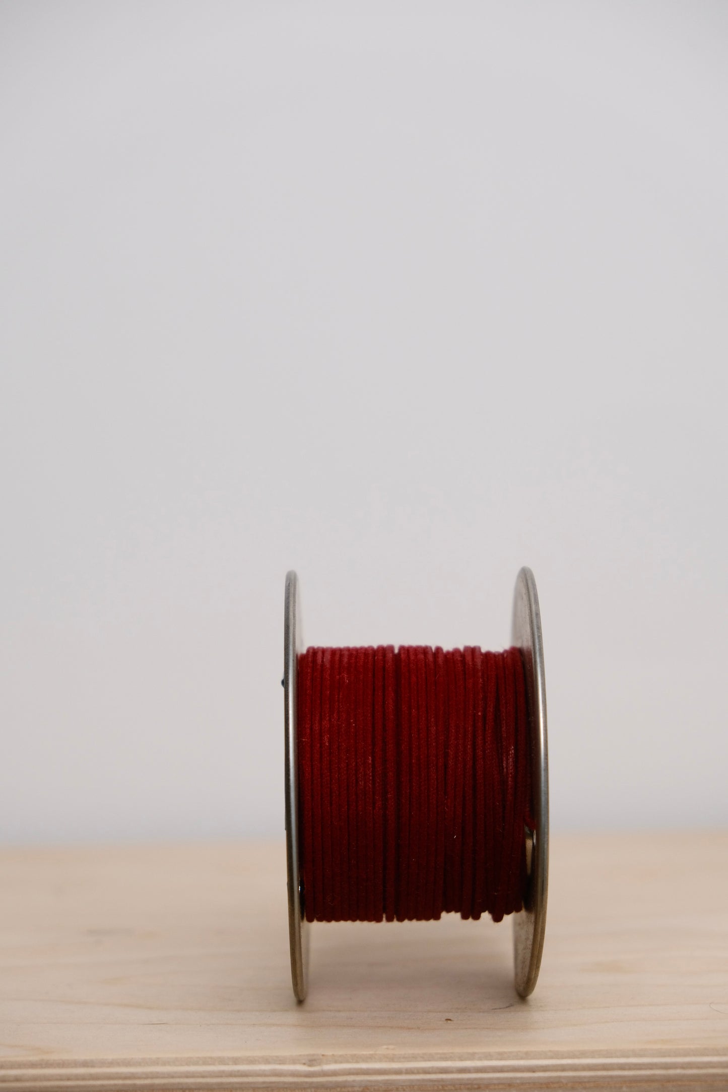 Vintage Style Solid Core Cloth Pushback Wire 50 ft. Red