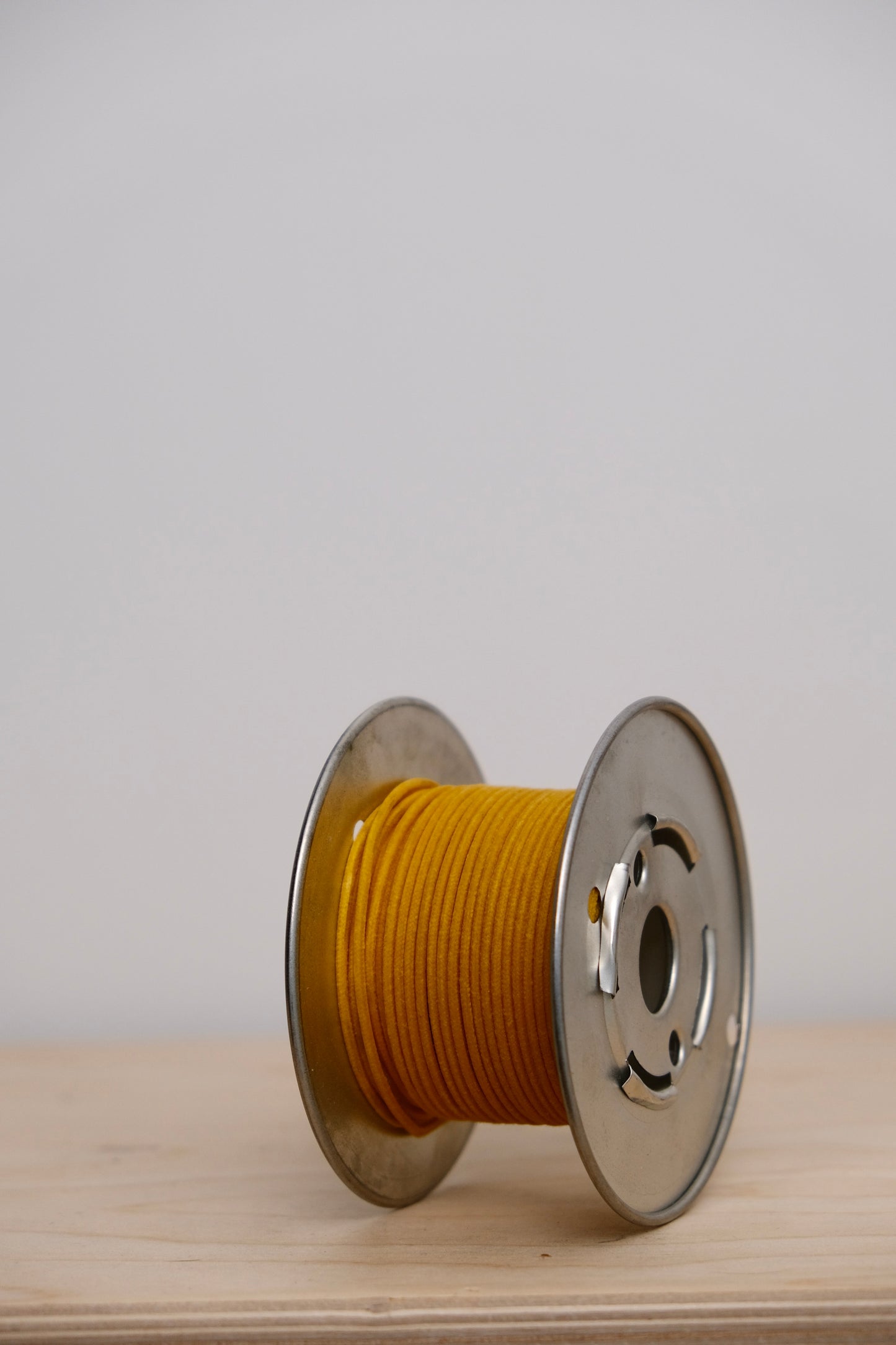 Vintage Style Solid Core Cloth Pushback Wire 50 ft. Yellow