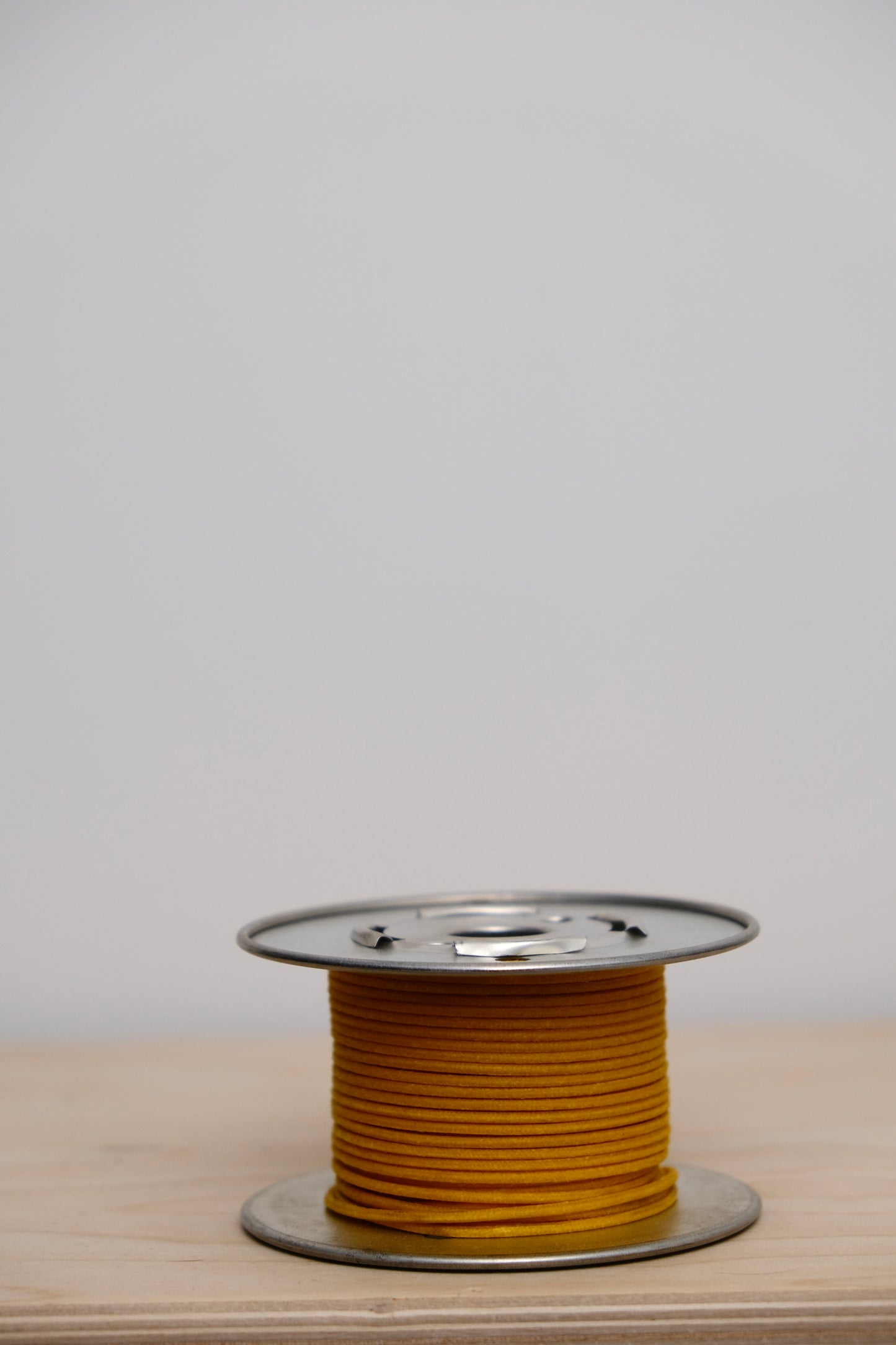 Vintage Style Solid Core Cloth Pushback Wire 50 ft. Yellow