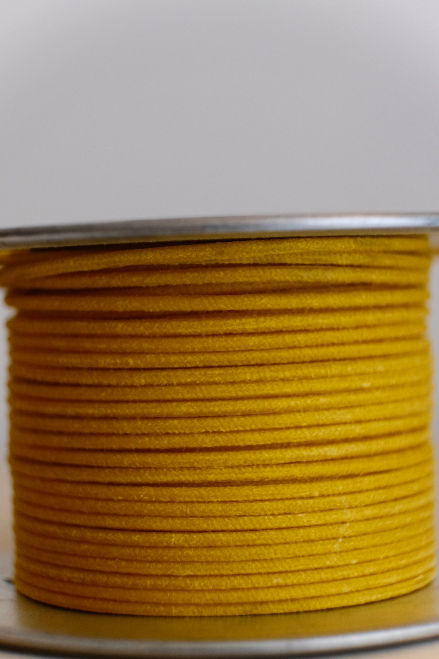 Vintage Style Solid Core Cloth Pushback Wire 50 ft. Yellow