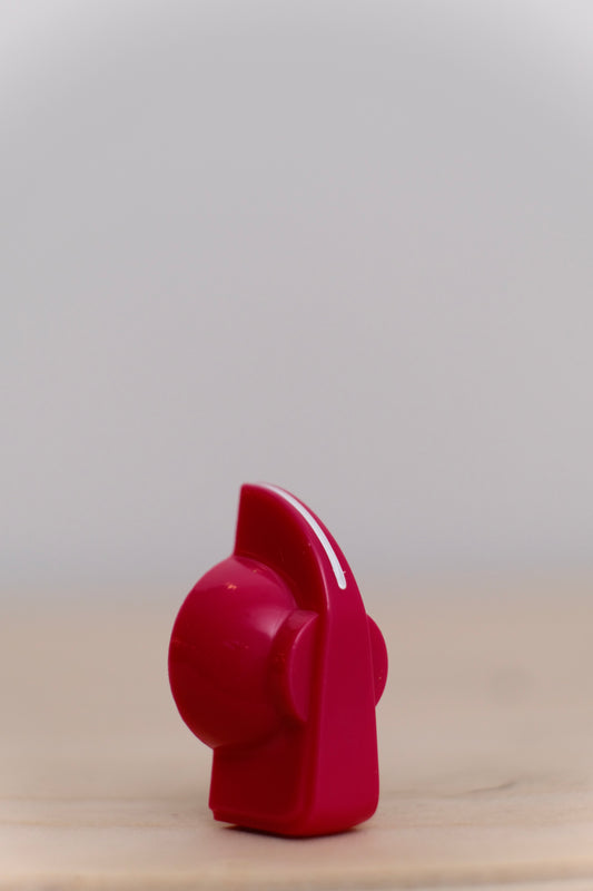 Pink Chicken Head Knob with Brass Insert