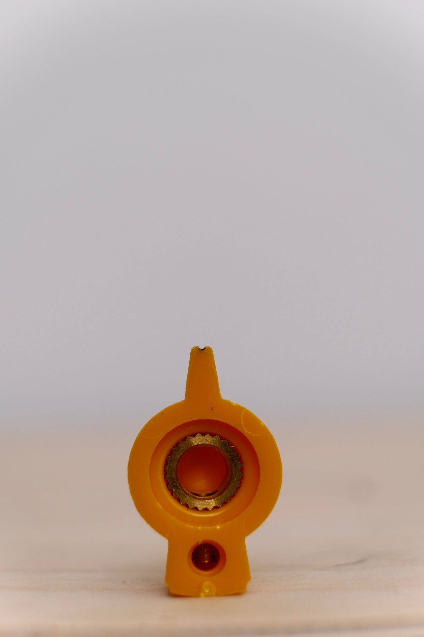 Yellow Chicken Head Knob with Brass Insert