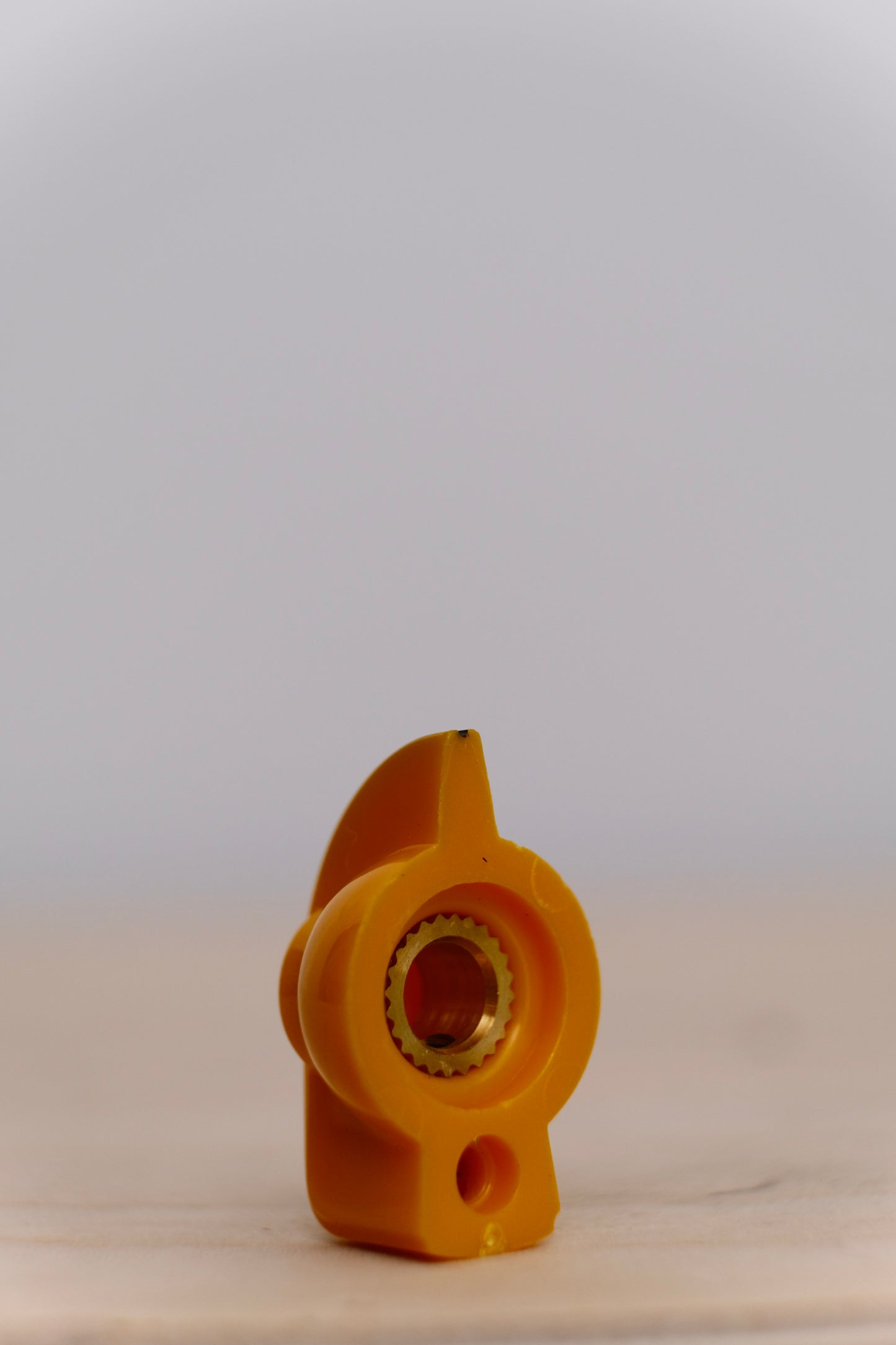 Yellow Chicken Head Knob with Brass Insert