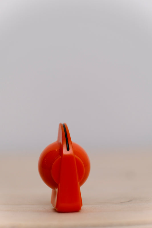 Orange Chicken Head Knob with Brass Insert