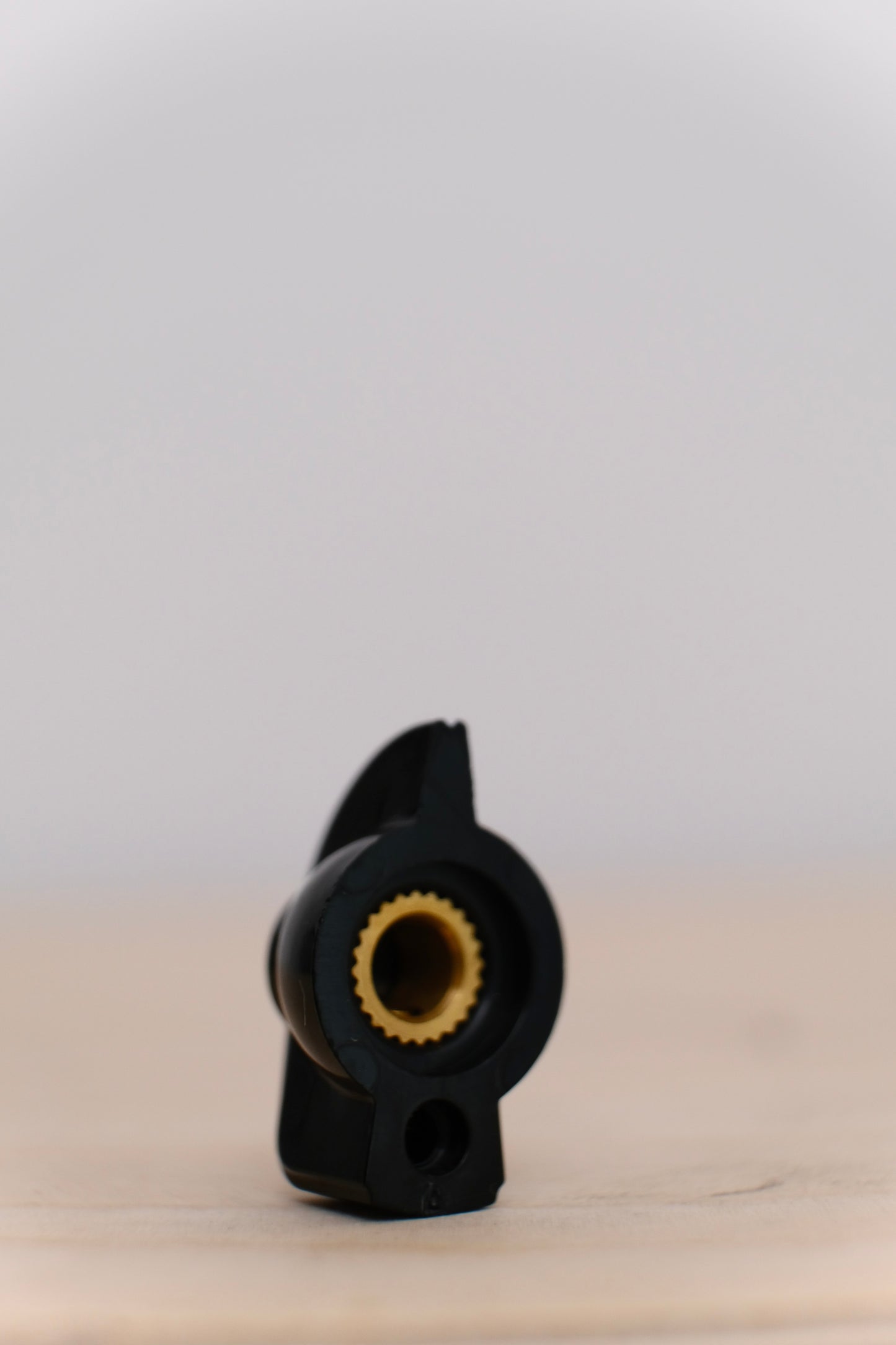 Black Chicken Head Knob with Brass Insert