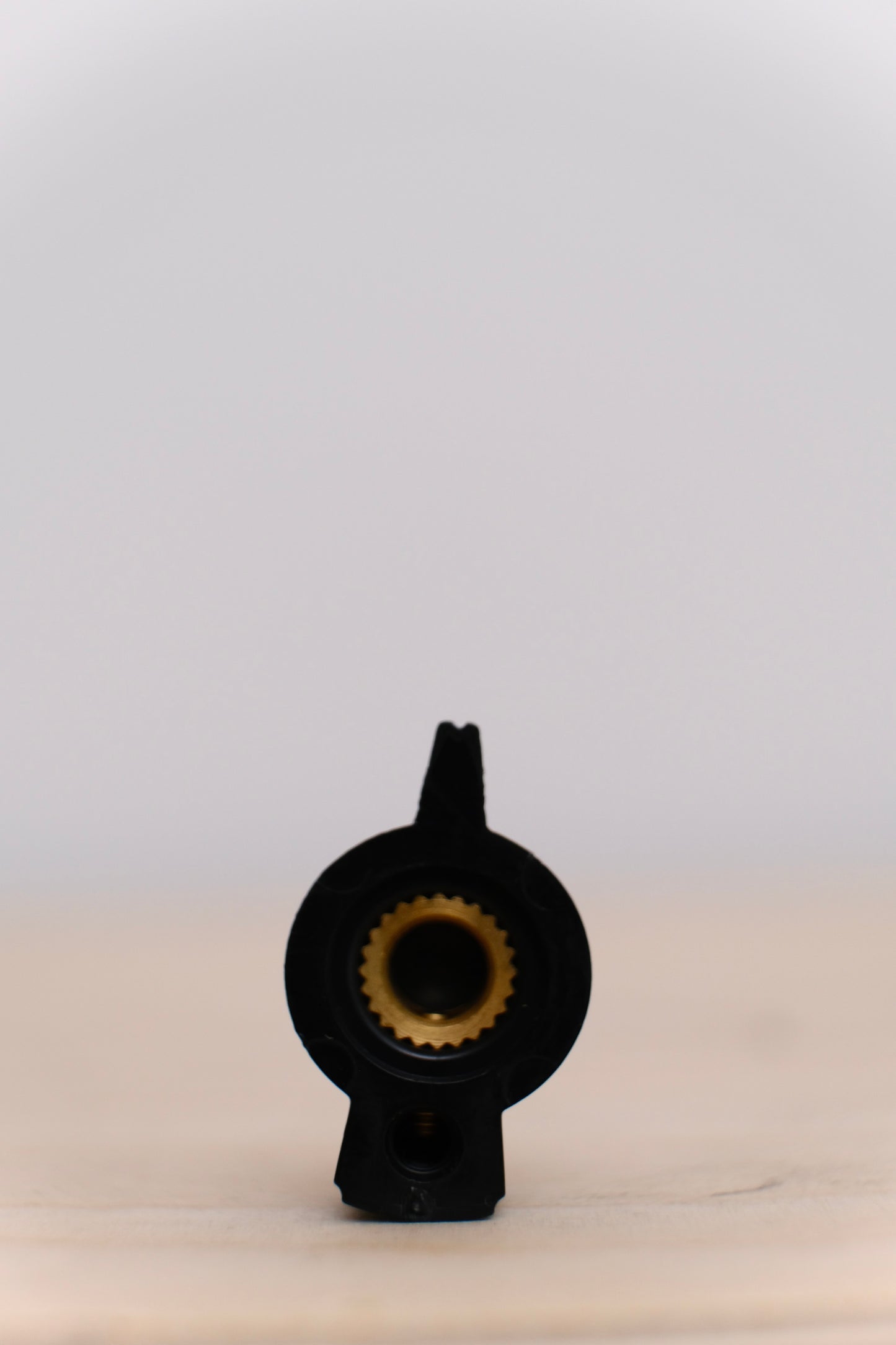 Black Chicken Head Knob with Brass Insert