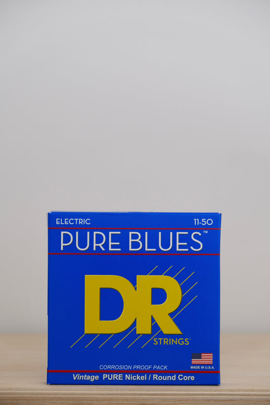 DR PURE BLUES™ - Pure Nickel Electric Guitar Strings: Heavy 11-50