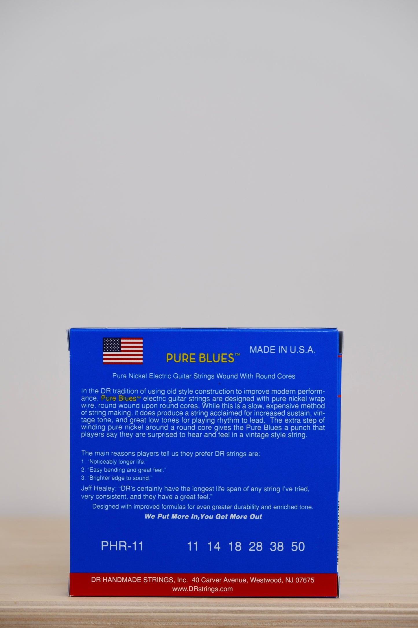 DR PURE BLUES™ - Pure Nickel Electric Guitar Strings: Heavy 11-50