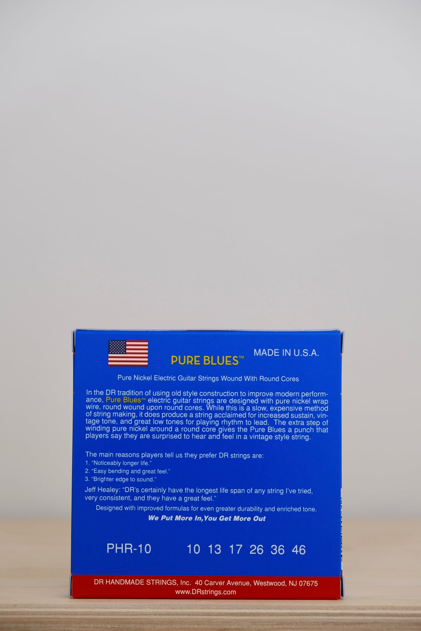 DR PURE BLUES™ - Pure Nickel Electric Guitar Strings: Medium 10-46