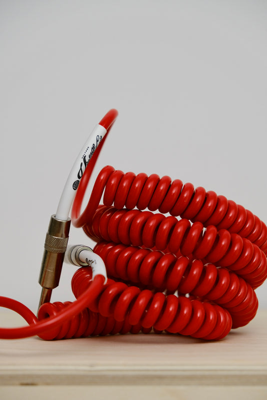 Voltage Cable Co. Vintage Coil Instrument Cable 25' - Red Straight to Straight Plugs