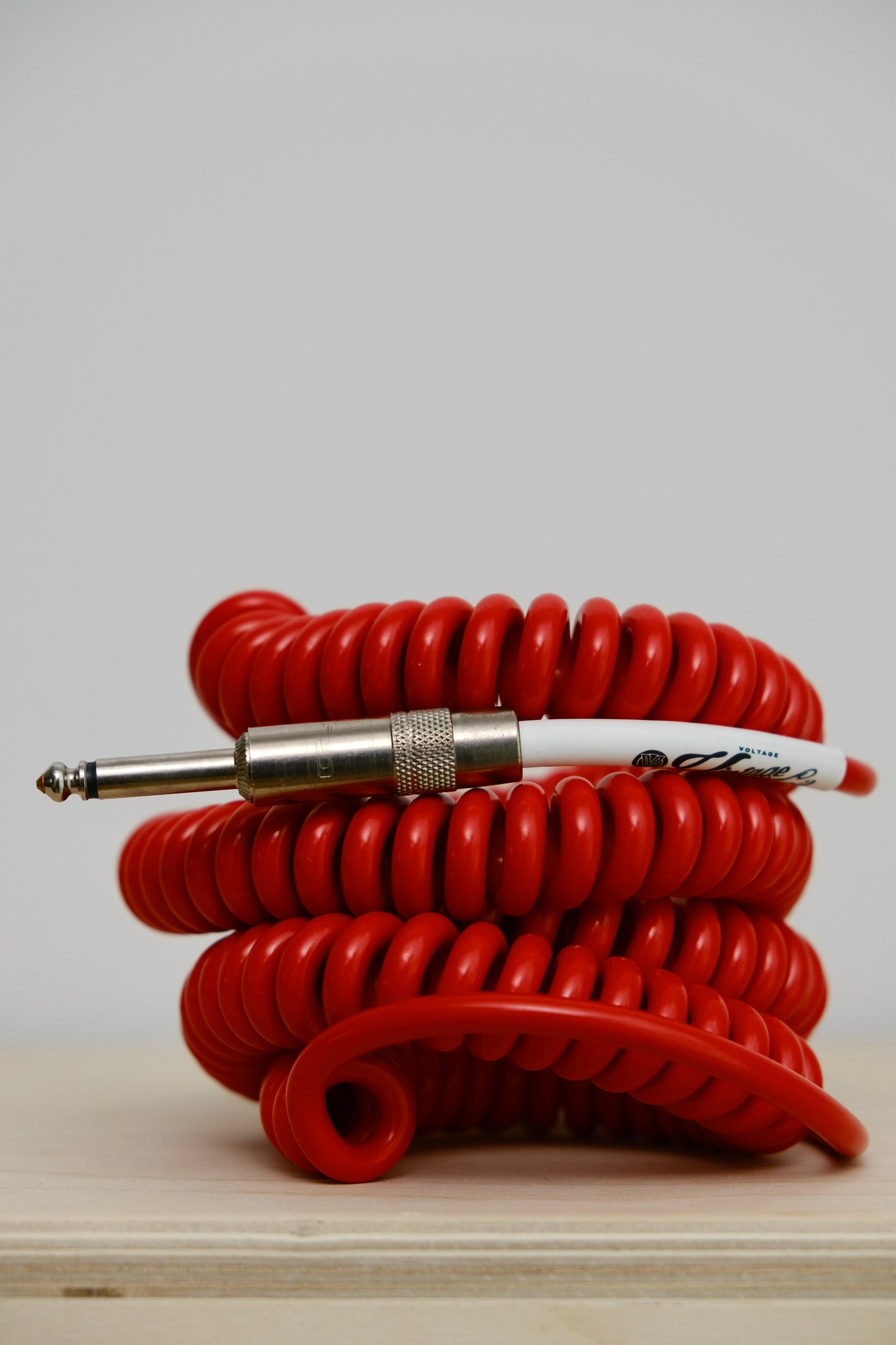 Voltage Cable Co. Vintage Coil Instrument Cable 25' - Red Straight to Straight Plugs