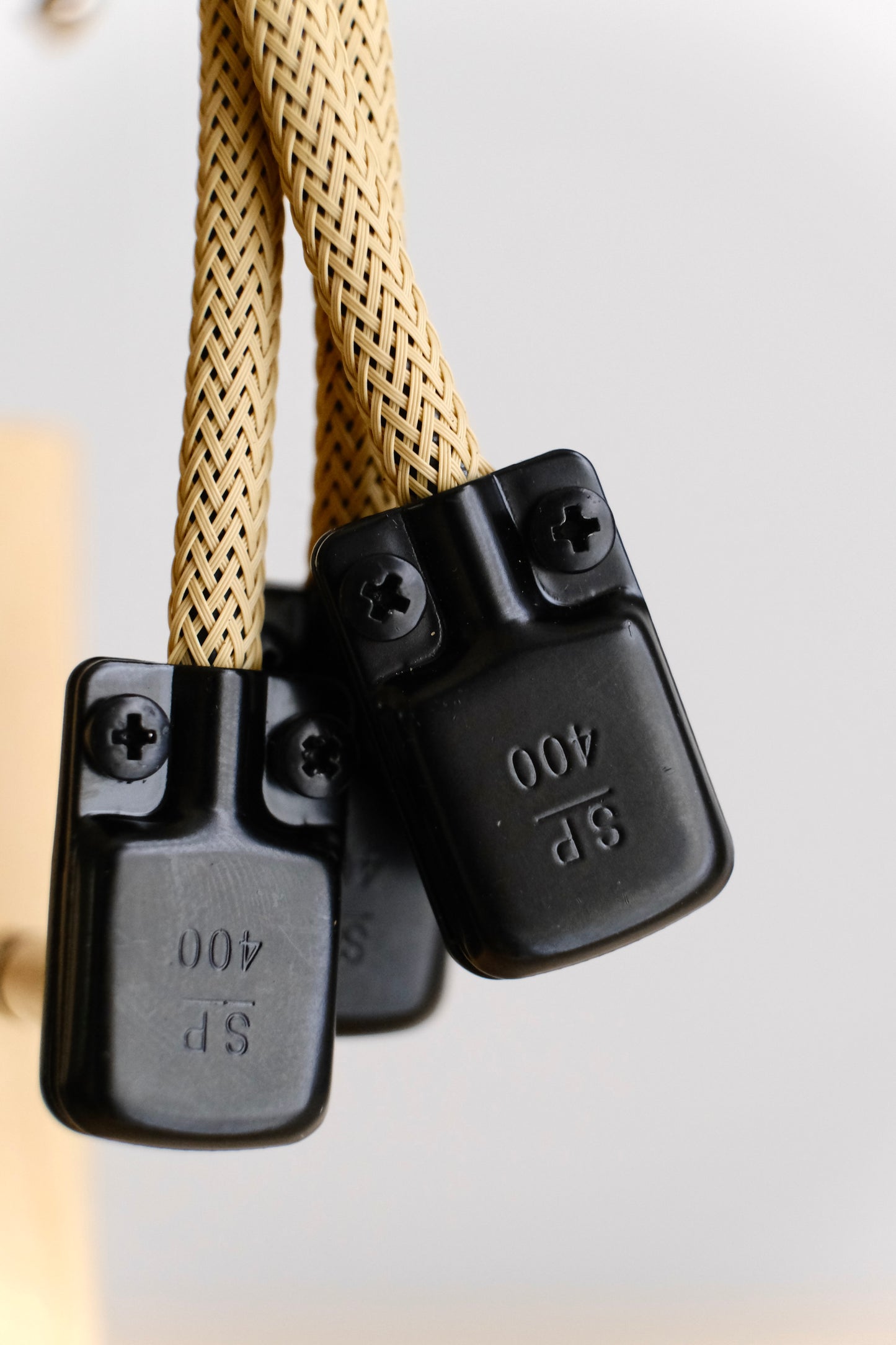 Caulfield Cables 6in Patch Cables (3pack) / Vanilla Sands w/ Black Plugs