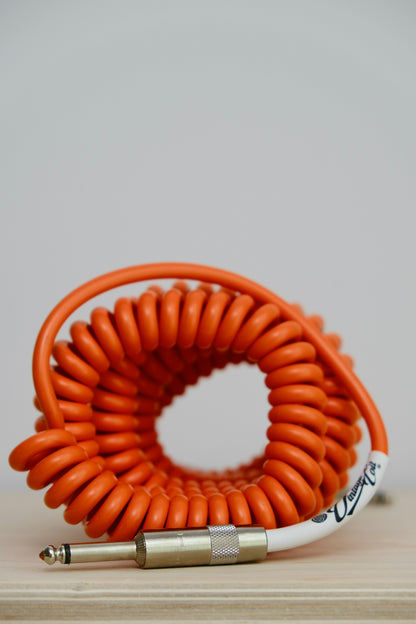 Voltage Cable Co. Vintage Coil Instrument Cable 25' - Orange Straight to Straight Plugs