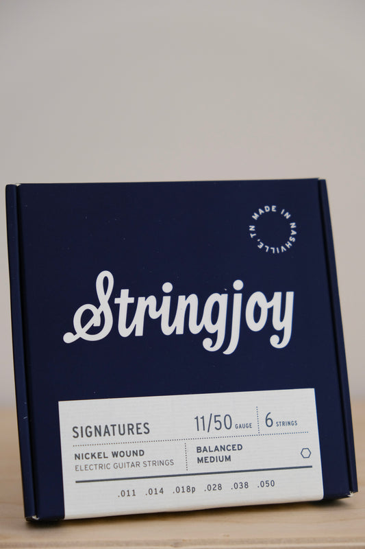 Stringjoy Signatures | Balanced Medium Gauge (11-50) Nickel Wound Electric Guitar Strings