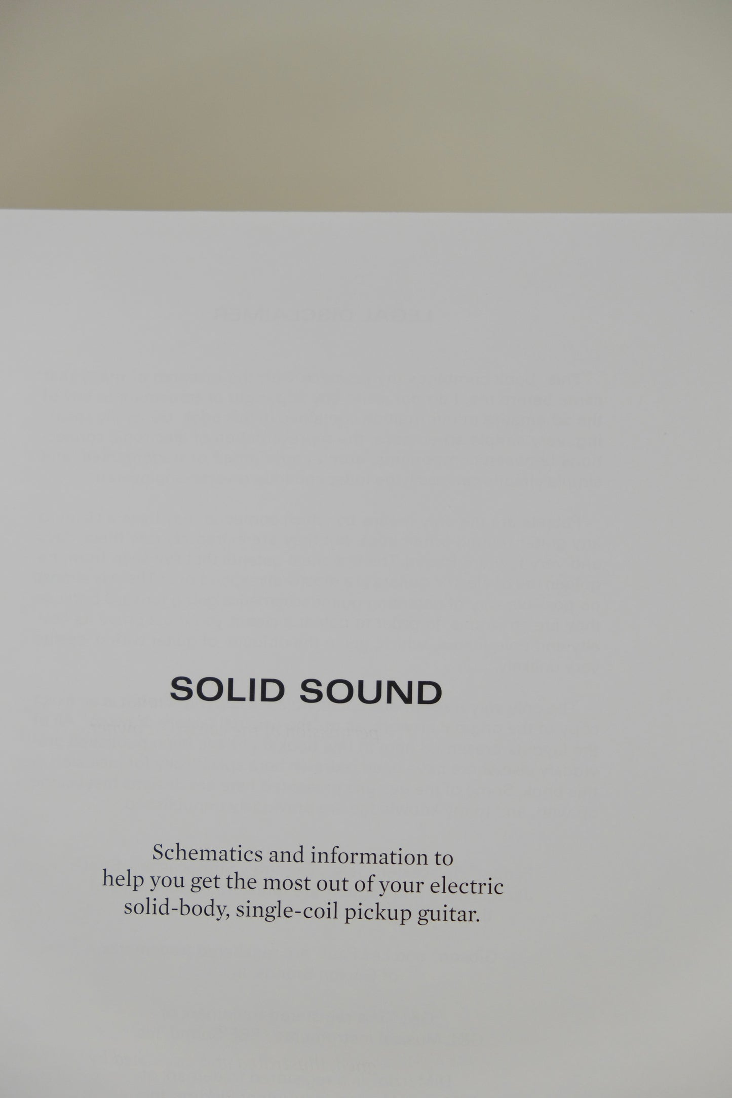 Solid Sound Book - 23 Schematics for Wiring Guitars