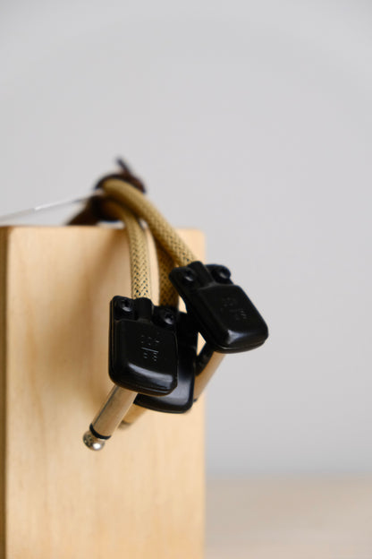 Caulfield Cables 6in Patch Cables (3pack) / Vanilla Sands w/ Black Plugs