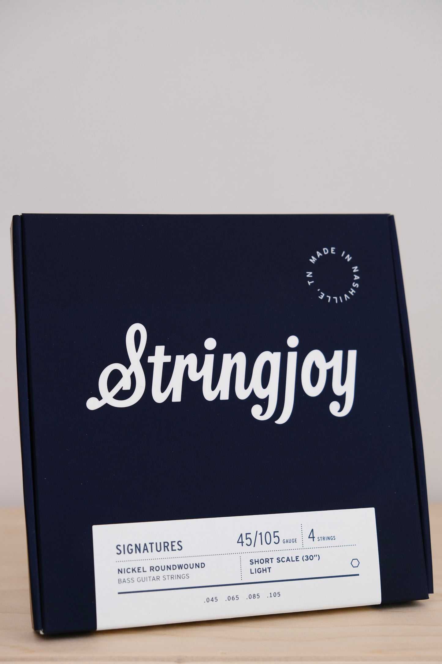 Stringjoy Light Gauge (45-105) 4 String Short Scale Nickel Wound Bass Guitar Strings