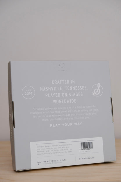 Stringjoy Rangers | Light Gauge (45-105) 4 String Long Scale Stainless Steel Bass Guitar Strings