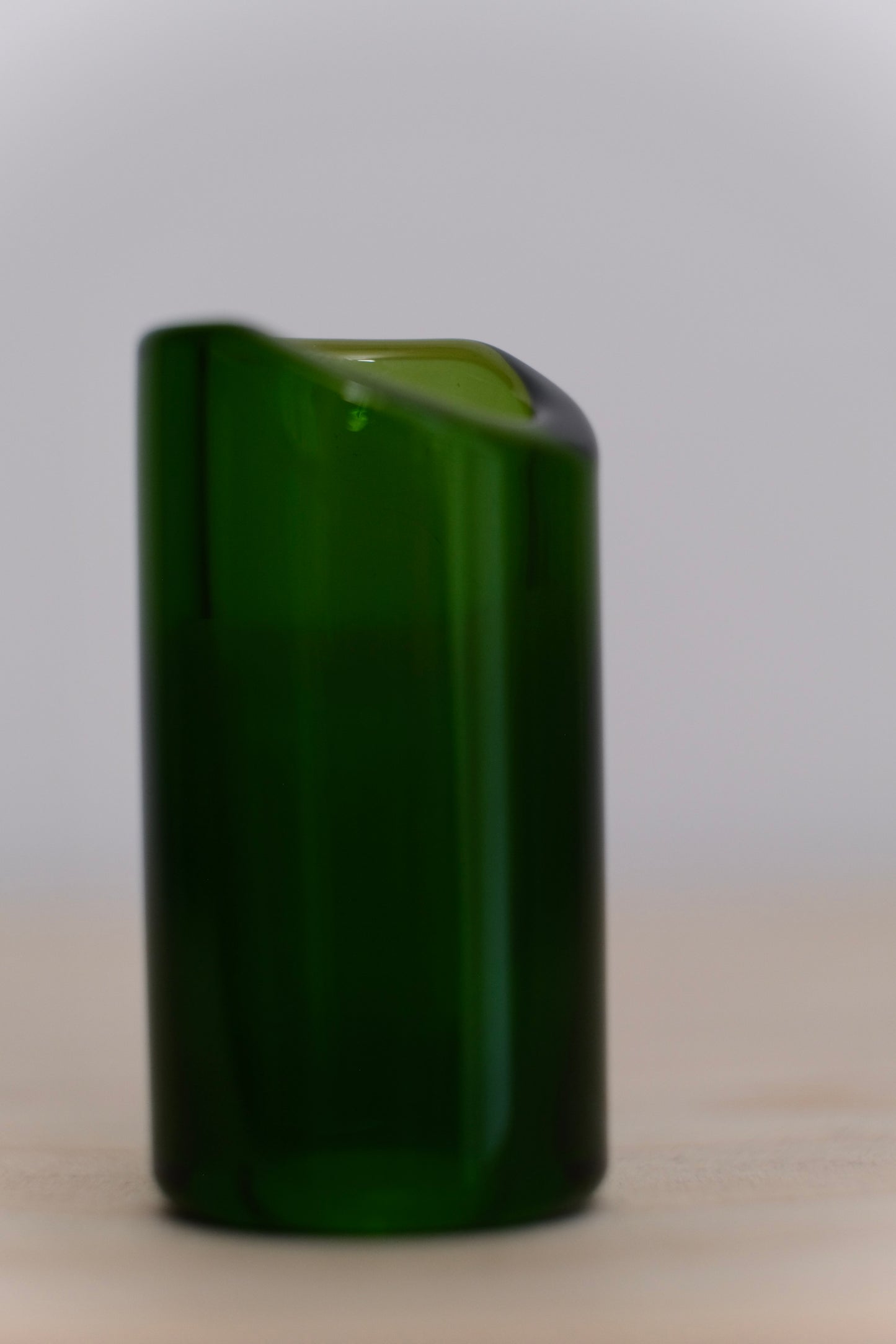 Moulded Small Green Glass Slide