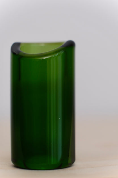 Moulded Small Green Glass Slide