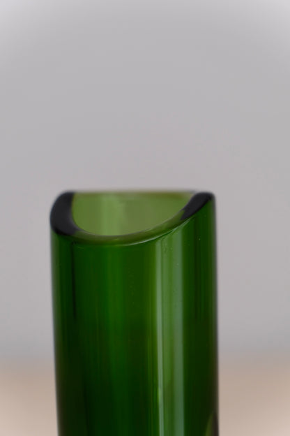 Moulded Medium Green Glass Slide