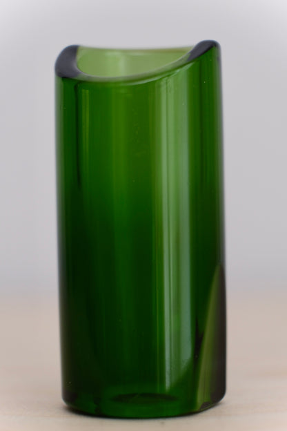 Moulded Medium Green Glass Slide