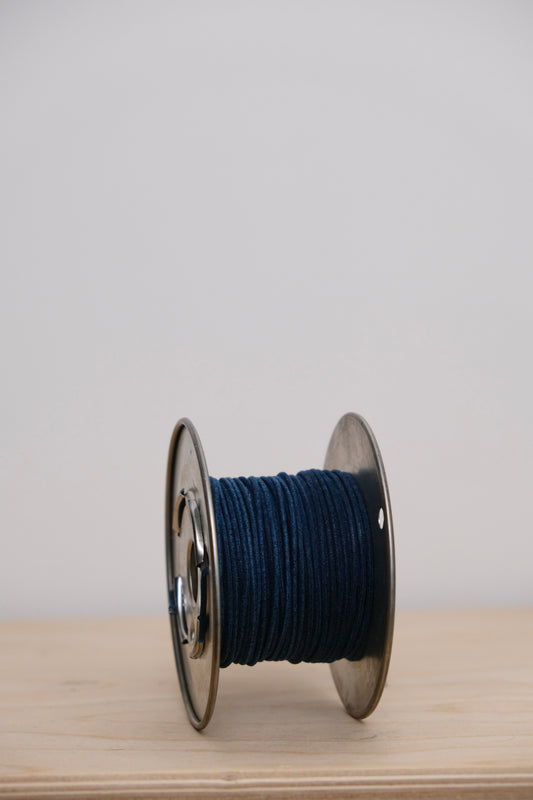 Vintage Style Solid Core Cloth Pushback Wire 50 ft. Blue