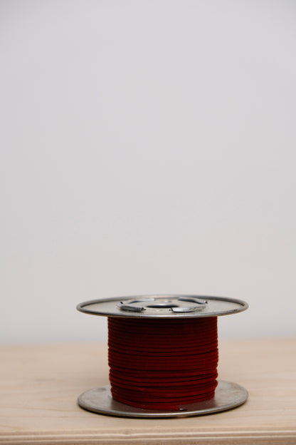 Vintage Style Solid Core Cloth Pushback Wire 50 ft. Red
