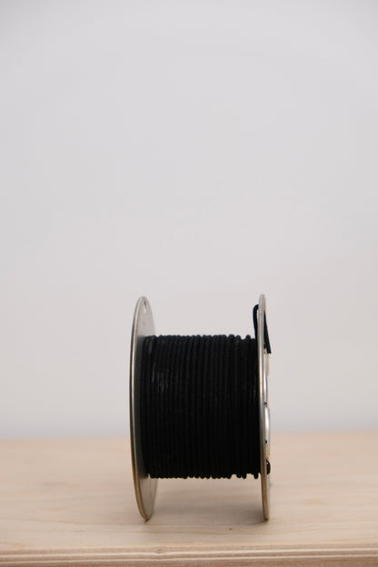 Vintage Style Solid Core Cloth Pushback Wire 50 ft. Black
