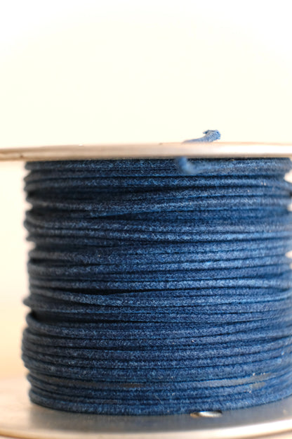 Vintage Style Solid Core Cloth Pushback Wire 50 ft. Blue