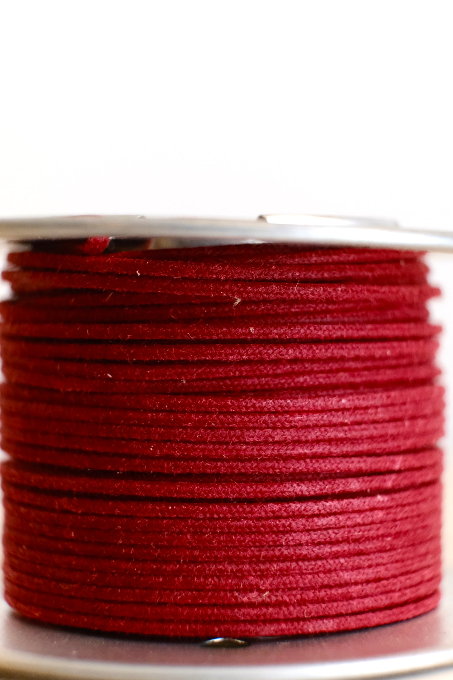 Vintage Style Solid Core Cloth Pushback Wire 50 ft. Red