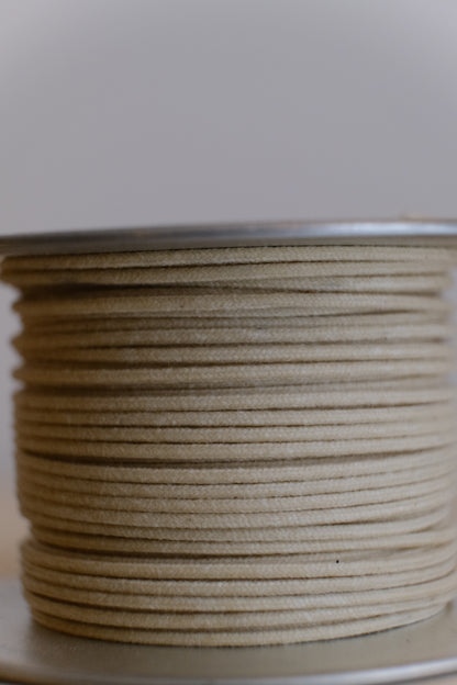 Vintage Style Solid Core Cloth Pushback Wire 50 ft. White