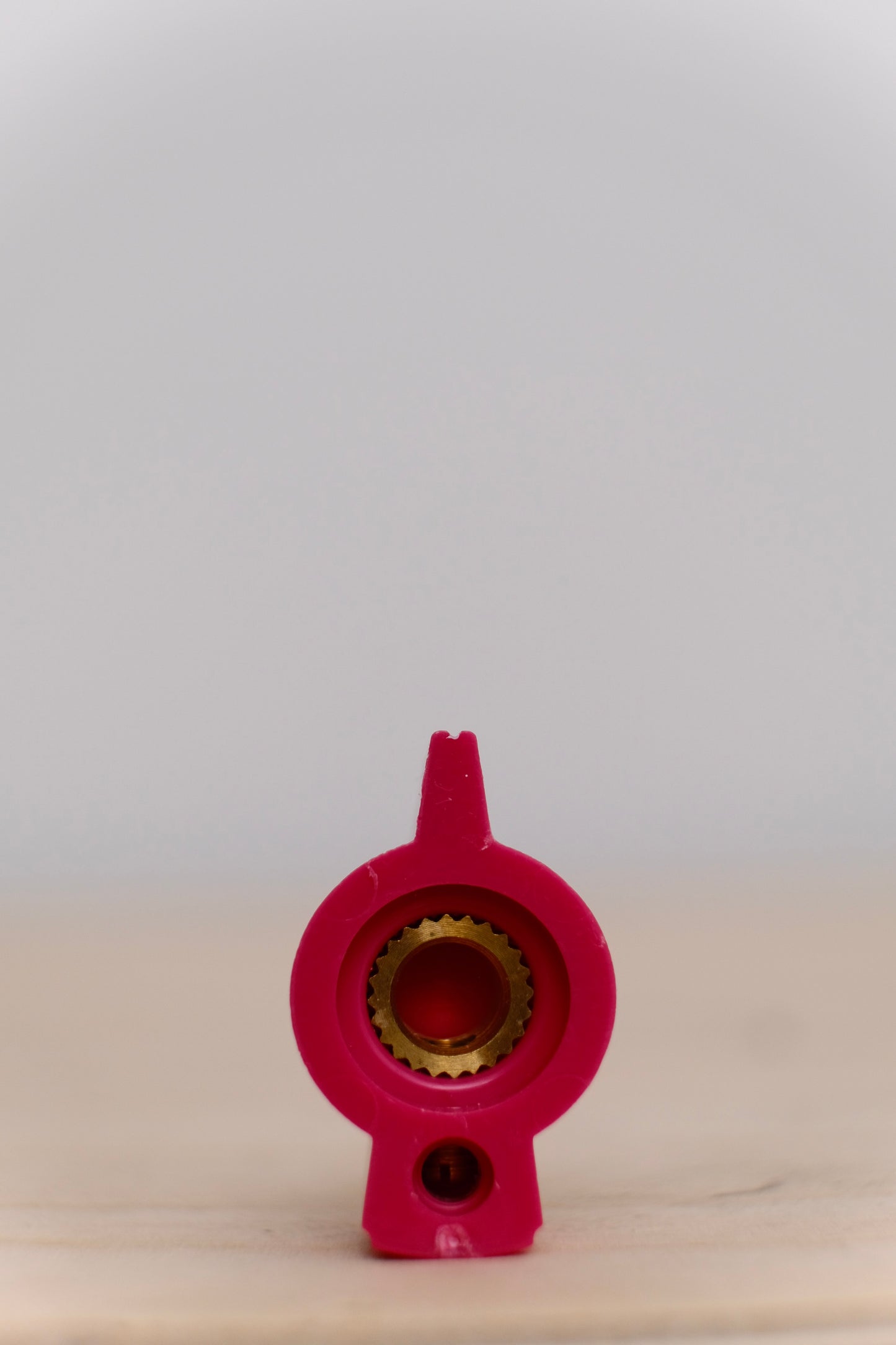 Pink Chicken Head Knob with Brass Insert