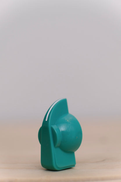 Seafoam Green Chicken Head Knob with Brass Insert