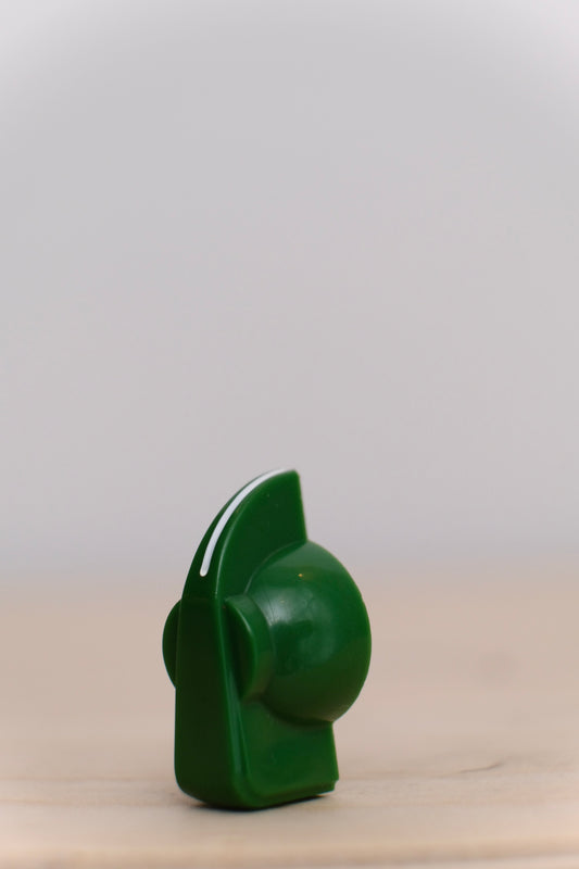 Green Chicken Head Knob with Brass Insert