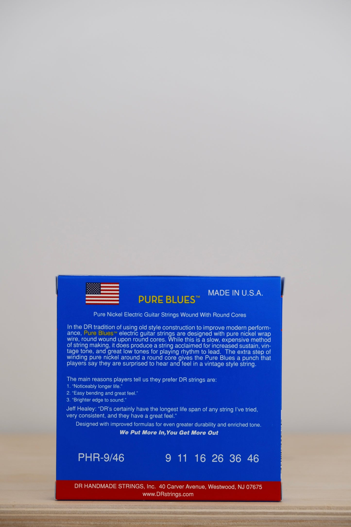 DR PURE BLUES™ - Pure Nickel Electric Guitar Strings: Light to Medium 9-46