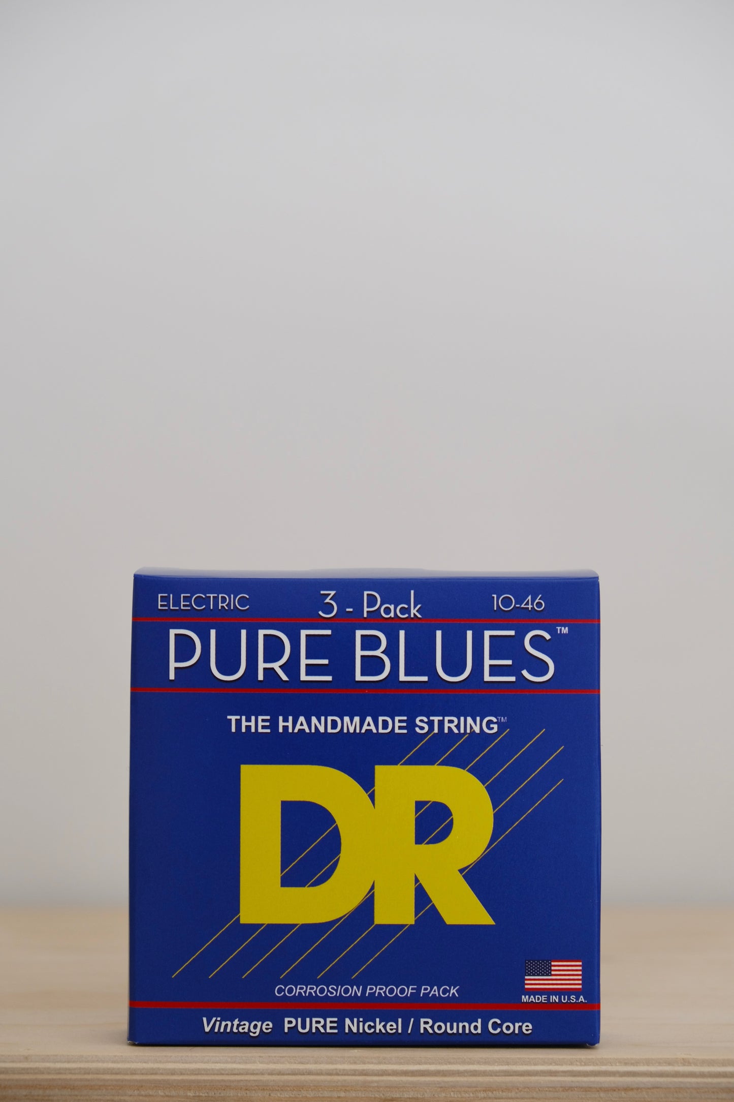 DR PURE BLUES™ 3 PACK - Pure Nickel Electric Guitar Strings: Medium 10-46