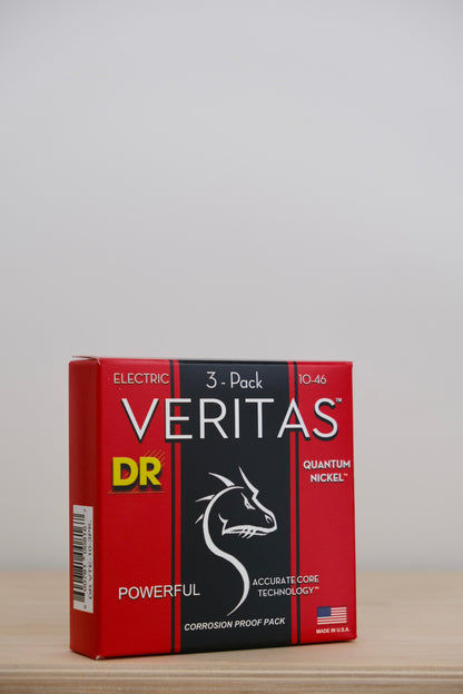 DR VERITAS™ 3 PACK  - Coated Core Technology Electric Guitar Strings: Medium 10-46