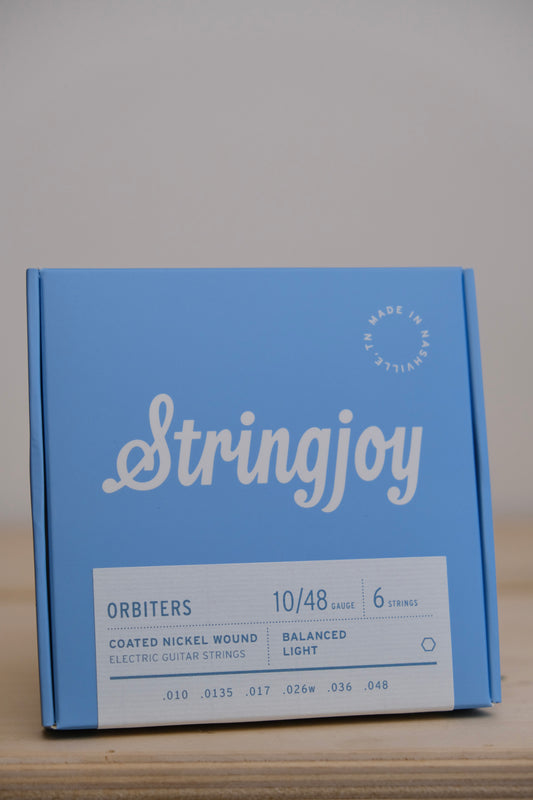 Stringjoy Orbiters | Balanced Light Gauge (10-48) Coated Nickel Wound Electric Guitar Strings