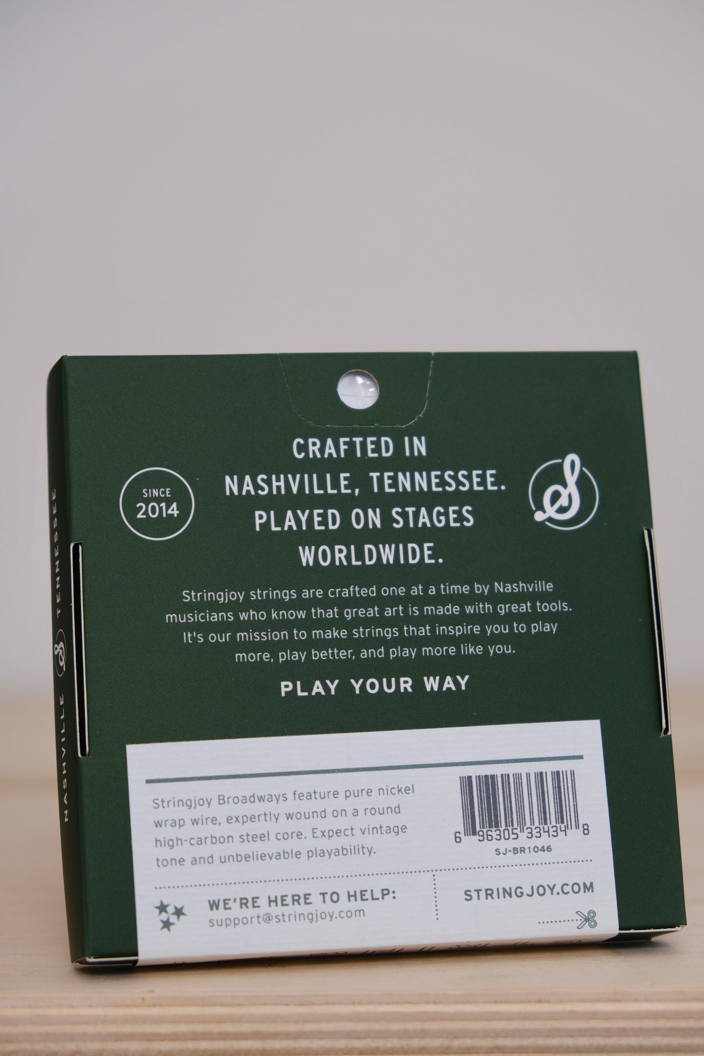 Stringjoy Broadways | Classic Light Gauge (10-46) Pure Nickel Electric Guitar Strings