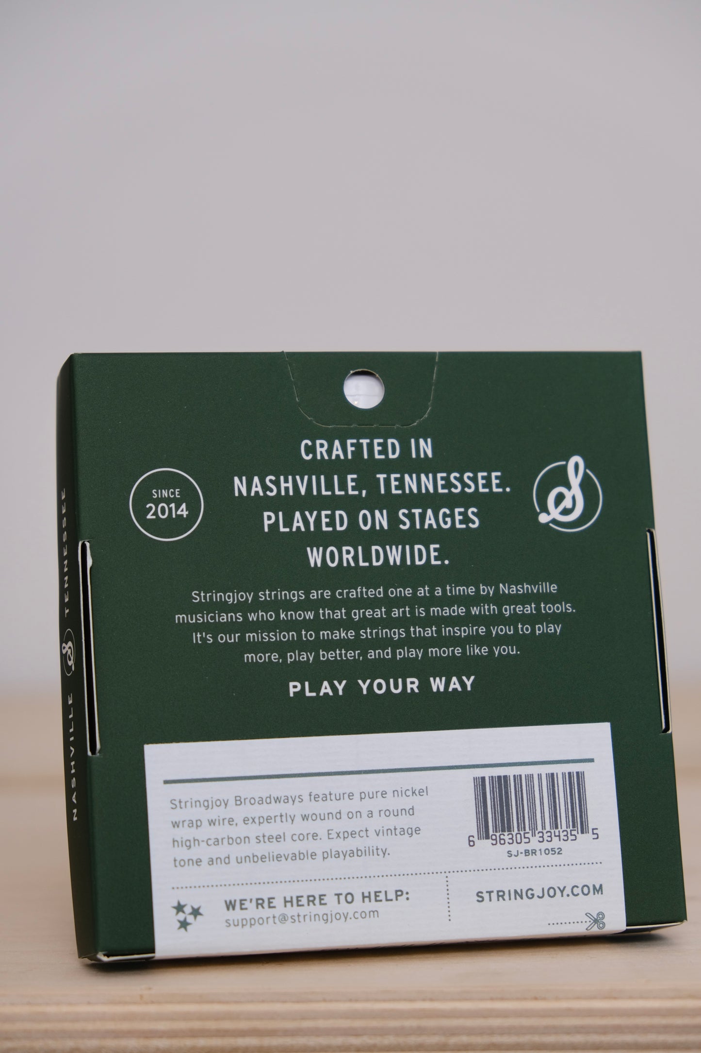 Stringjoy Broadways | Heavy Bottom Light Gauge (10-52) Pure Nickel Electric Guitar Strings